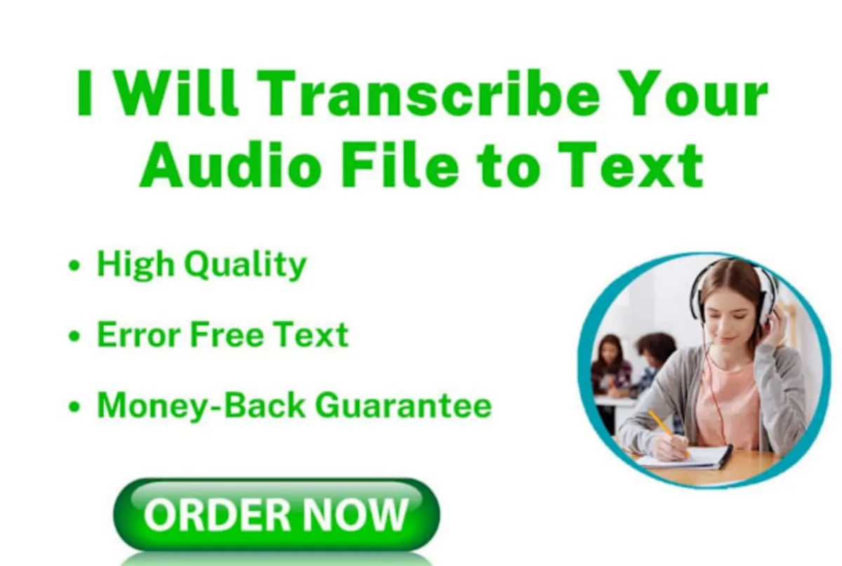 I will transcribe audio and do video transcription