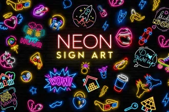 I will design 3d neon logo, sign and text with animated GIF