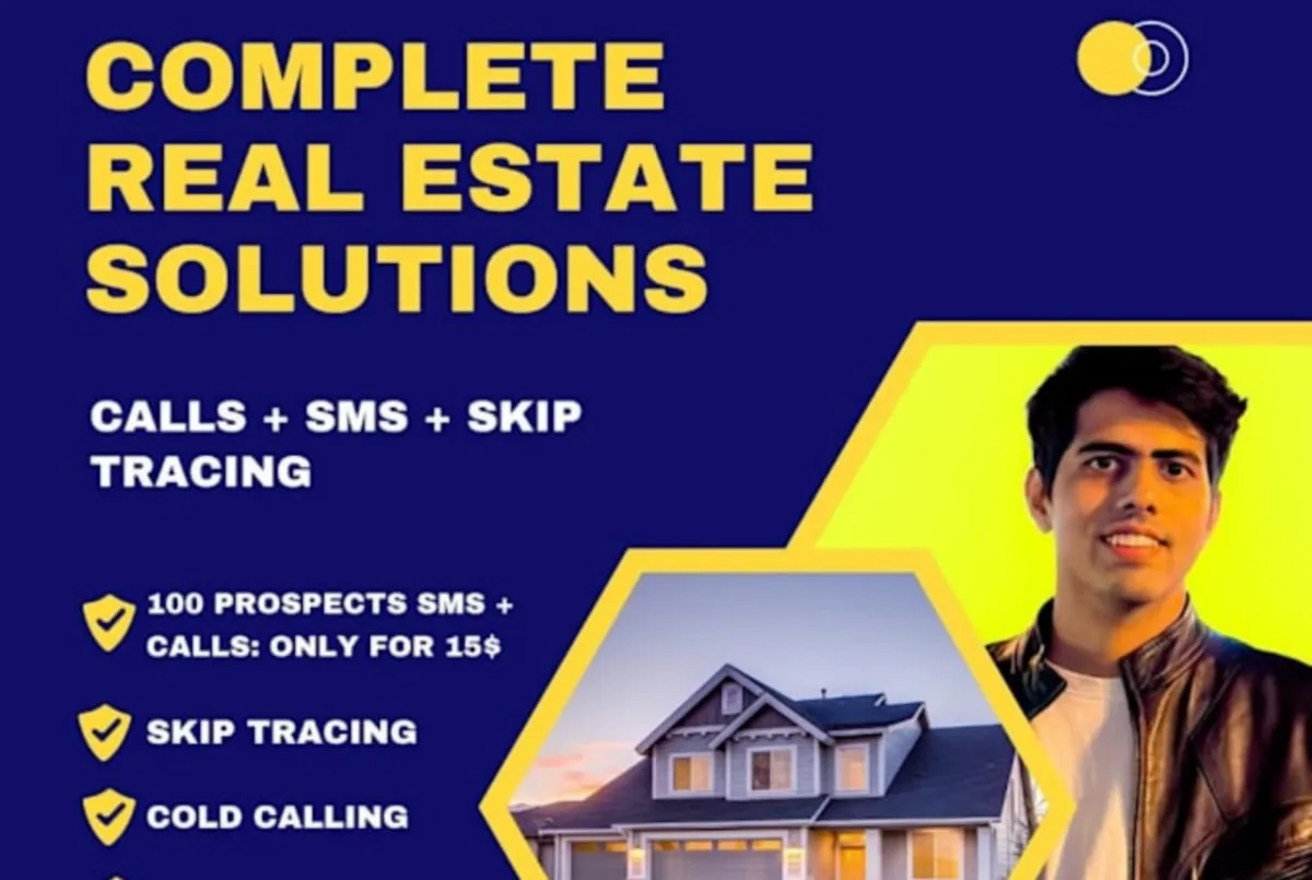 I will do 100 real estate cold calling using local US number