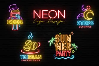 I will design 3d neon logo, sign and text with animated GIF