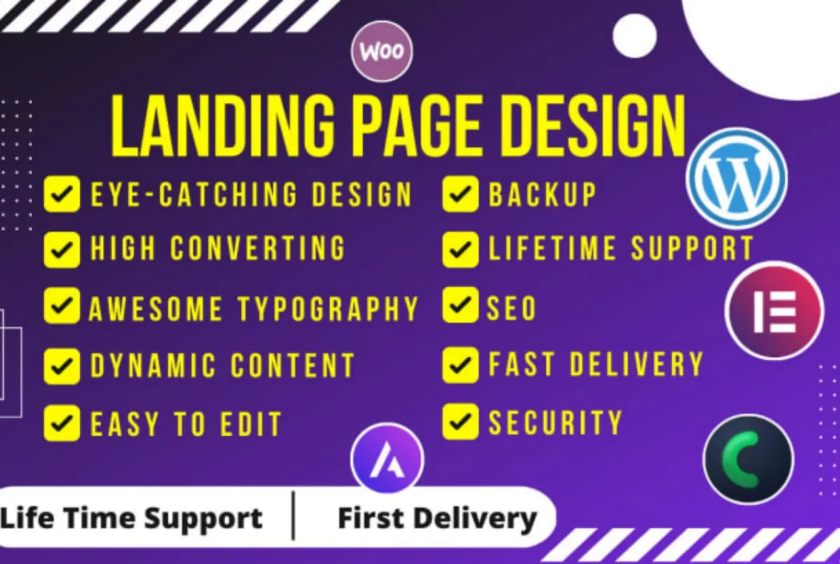 I will build wordpress landing page design, squeeze page, sales page, or sales funnel