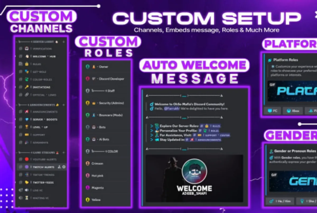 I will setup best custom discord server