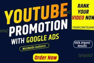 I will do organic youtube video promotion with google ads