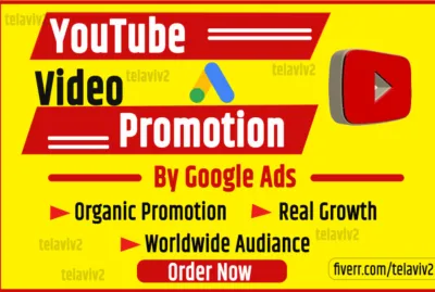 I will do organic youtube video promotion with google ads